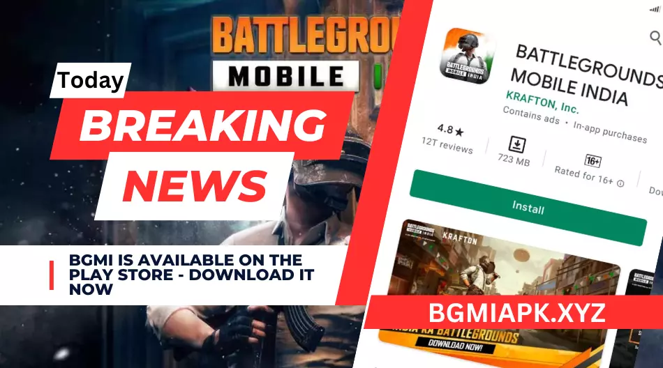 BGMI is available on the Play Store - download it now